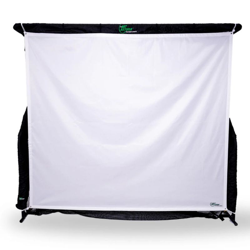 The Net Return Golfnet Simulator Screen vooraanzicht op golfnet