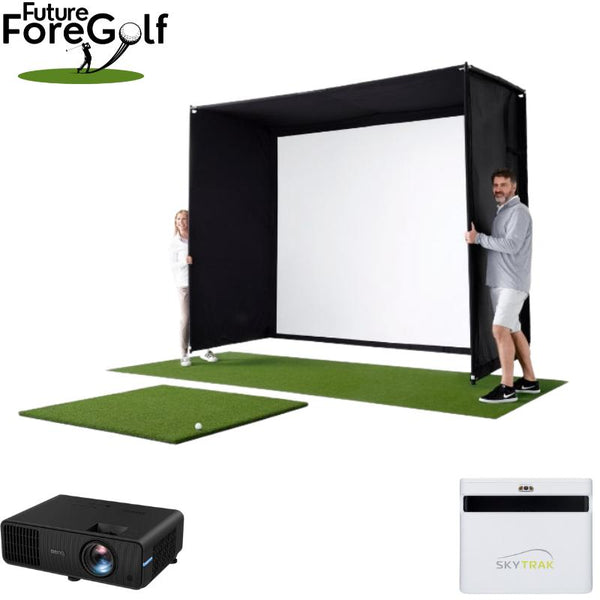 Golfsimulator bouwpakket indoor gebruik met de SkyTrak+