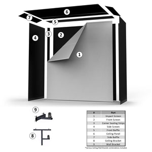 Oprolbaar SportScreen Vanish Indoor Golf Slagkooi