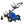Caddytrek R3X elektrische follow me golftrolley blauw uitgeklapt