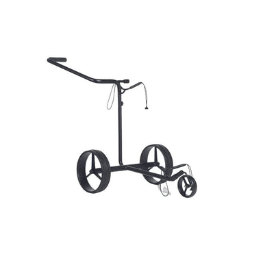 Elektrische Golftrolley JuStar Black Series 1.0 schuin vooraanzicht