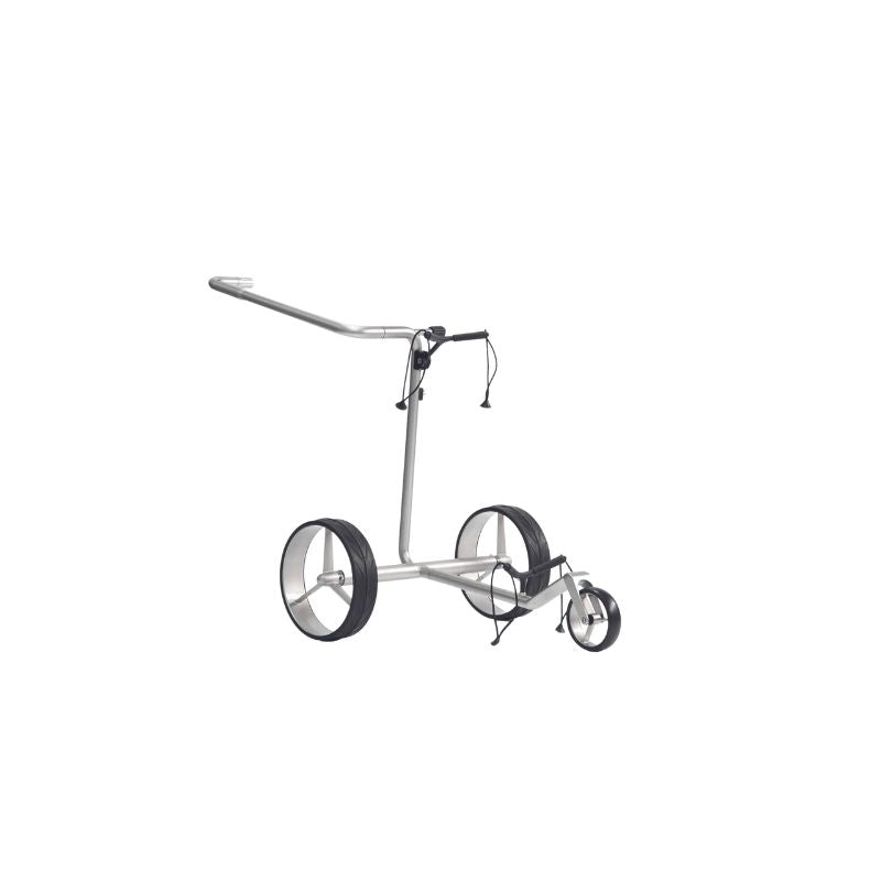 Elektrische Golftrolley JuStar Carbon Light Set 1.0 schuin vooraanzicht