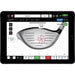 Flightscope Mevo Gen 2 op een ipad de face impact location weergegeven