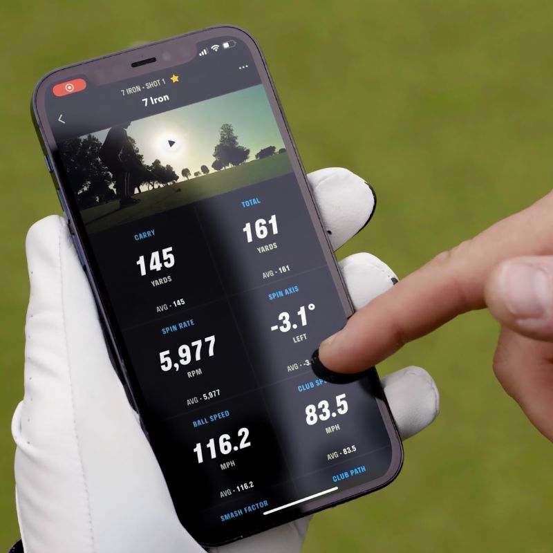 FullSwing KIT Launch Monitor weergaven op je telefoon