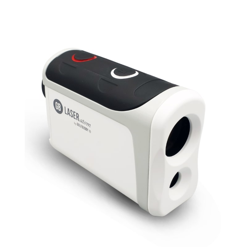 GolfBuddy Rangefinder Atom wit schuin bovenaanzicht witte achtergrond