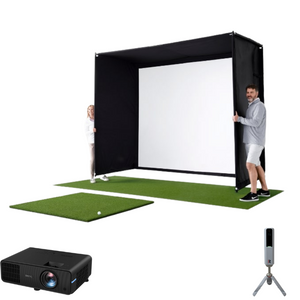 Indoor Golf Simulator met Rapsodo MLM2Pro vooraanzicht met launch monitor