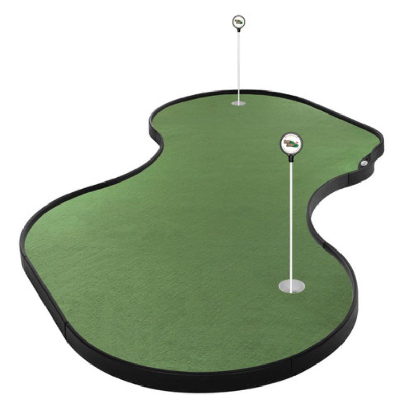 Tourlinks 14- Home Putting Greens vooraanzicht met witte achtergrond voor de indoor putting green