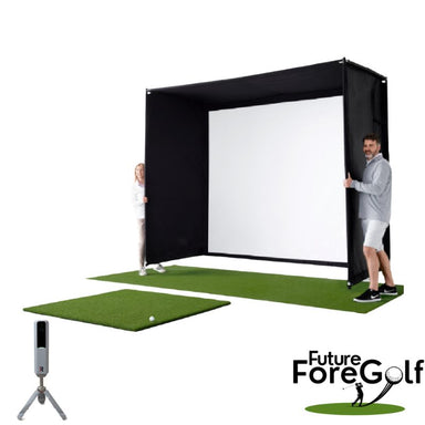 Indoor Golf Simulator met Rapsodo MLM2Pro vooraanzicht met launch monitor