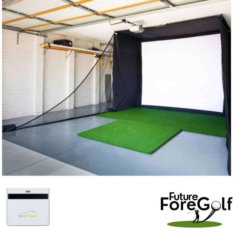 Indoor Golf Simulator SkyTrak+  putting green en zijnetten