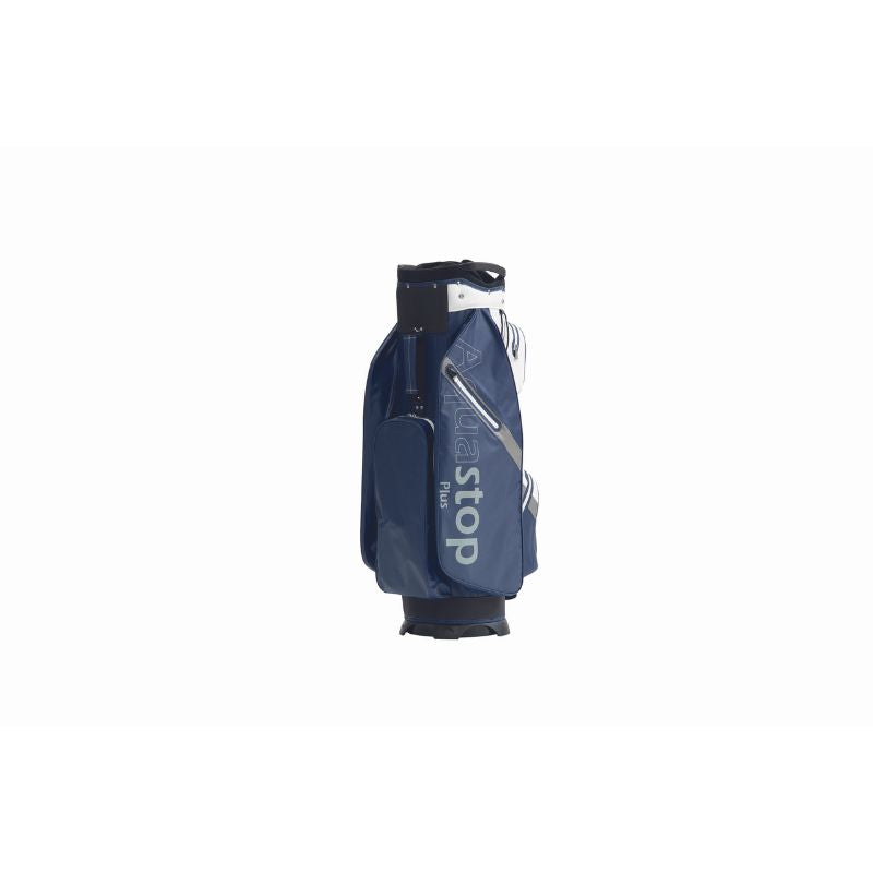 JuCad Aquastop Plus Golftas Wit-Donkerblauw schuin achteraanzicht