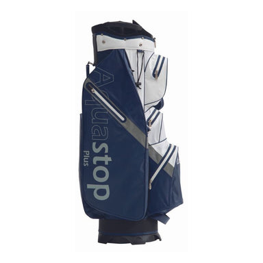 JuCad Aquastop Plus Golftas Wit-Donkerblauw voorkant witte achtergrond