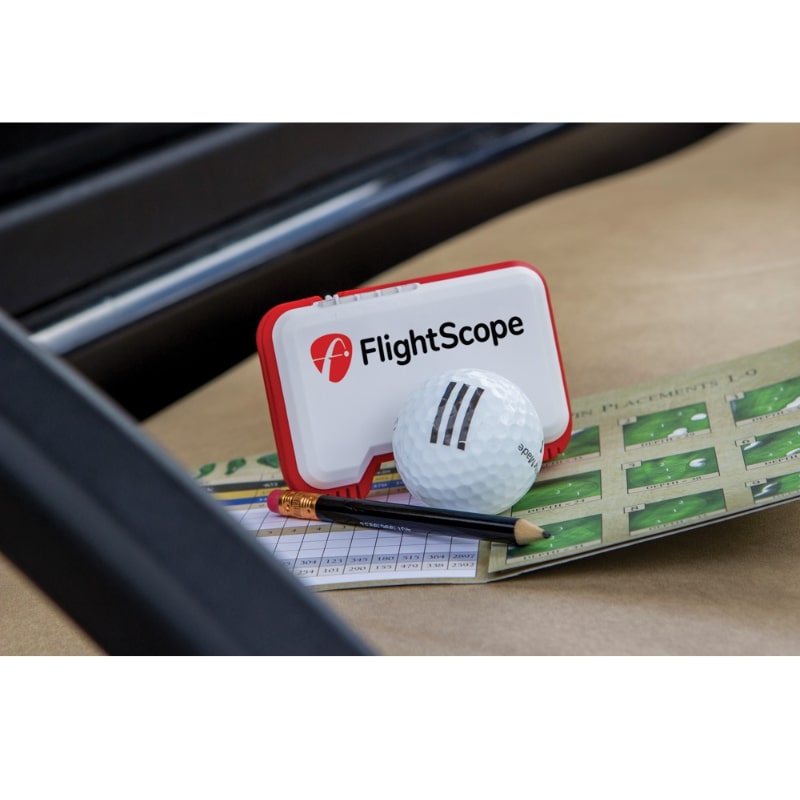 Flightscope Mevo Launchmonitor scorekaart houder en golfbal