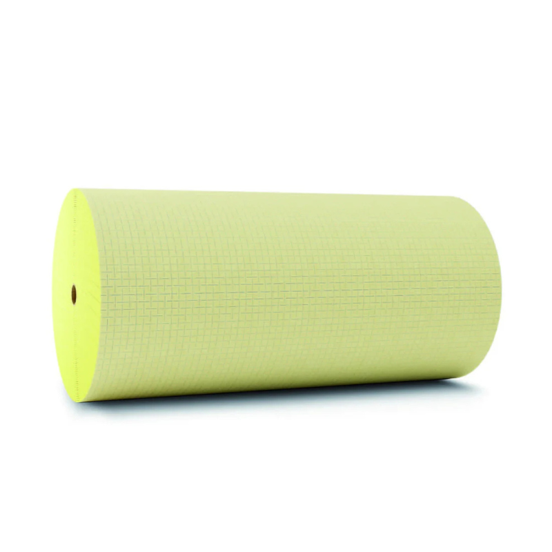 Onderlaag golfsimulator gras totale rol met witte achtergrond