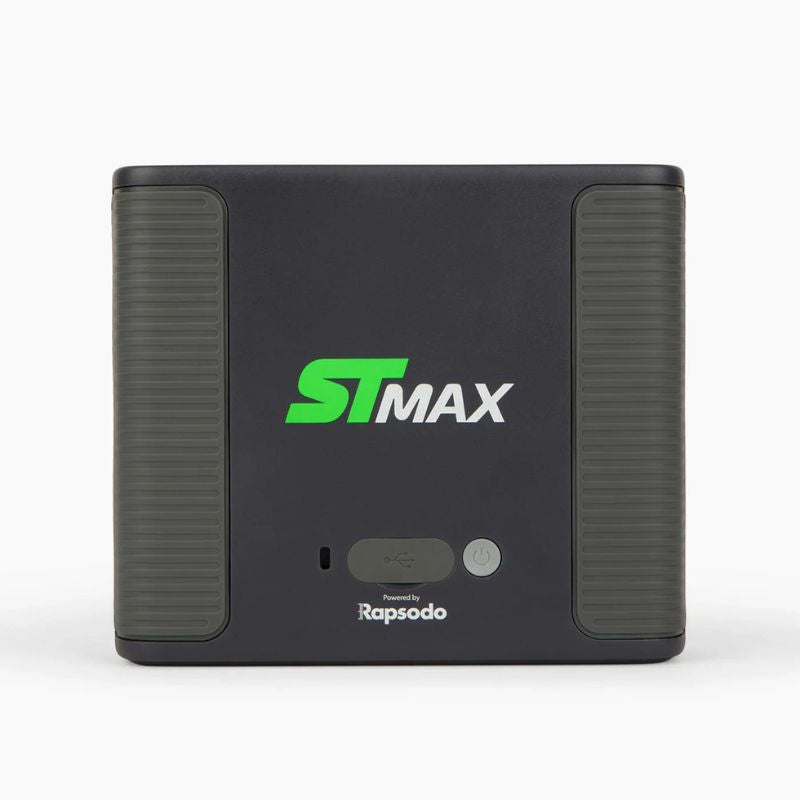 SkyTrak Max Launch Monitor achter aanzicht op witte achtergrond