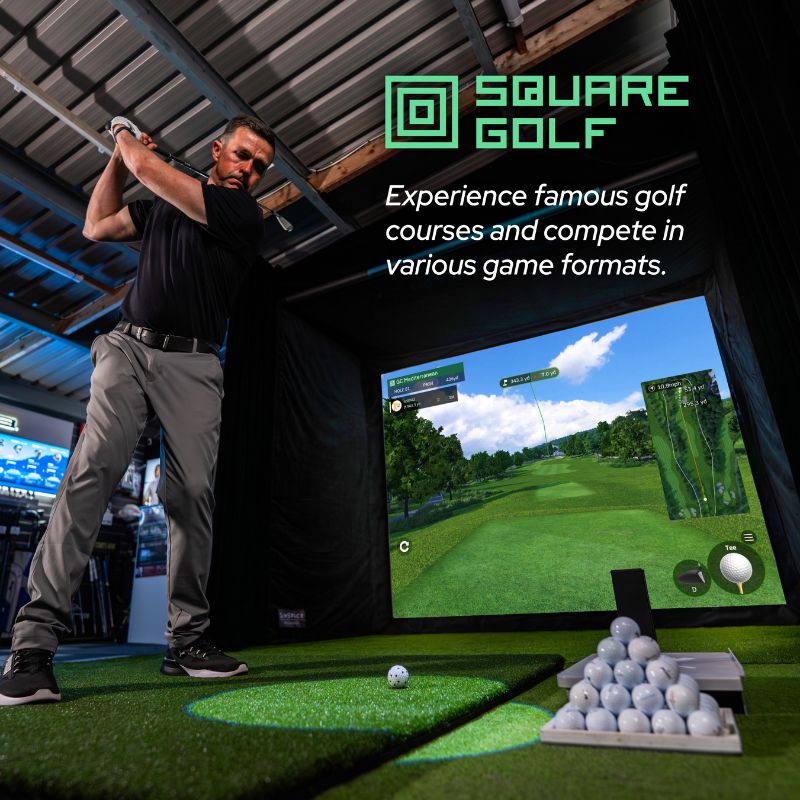 Square Golf Launch Monitor gebruik als golf simulator