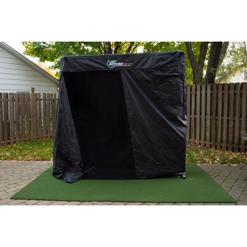 Die Net Return Outdoor Abdeckung im Garten Vorderansicht halboffene Abdeckung 