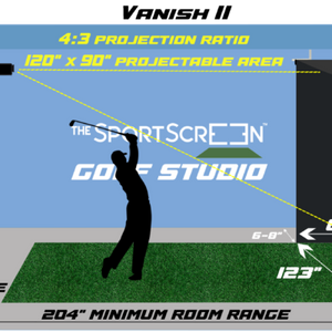 Oprolbaar SportScreen Vanish Indoor Golf Slagkooi